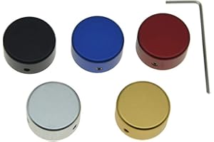 Dopro Metal Guitar Effect Pedal Footswitch Toppers Effect Foot Nail Caps Aluminium Pedal Protection Cap with Multi Colors 5-P