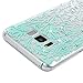 For Samsung Galaxy S8 Case, 3D Handmade Bling Crystal Shiny Rhinestone Diamonds Special Hollow Floral Gradient Pattern Clear Case Hard PC Untra Thin Skin Shell for Samsung Galaxy S8 - Blue Flower