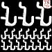 Pegboard Hooks Kit 75-packs J Shape Peg Hooks White Peg Hook Accessories (75 PK, White)