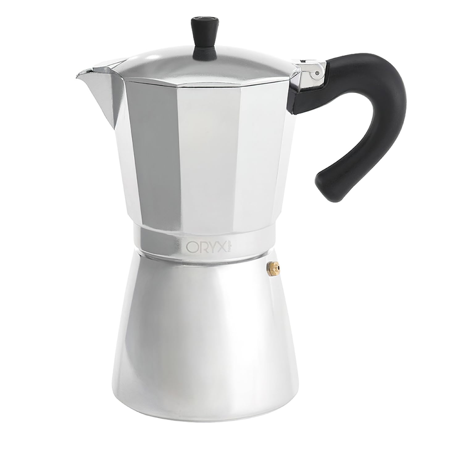 ORYX Stove-Top Coffee Maker, Moka Pot, Aluminium, metallic silver, 600 ml