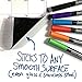 mcSquares Stickies Dry Erase Calendar with to Do List - Sticks to Stainless Steel (Any Smooth Surface) - 12 inch Square Monthly Wipe Off Whiteboard for Refrigerator, Mirror, Desk, Door, and Glass