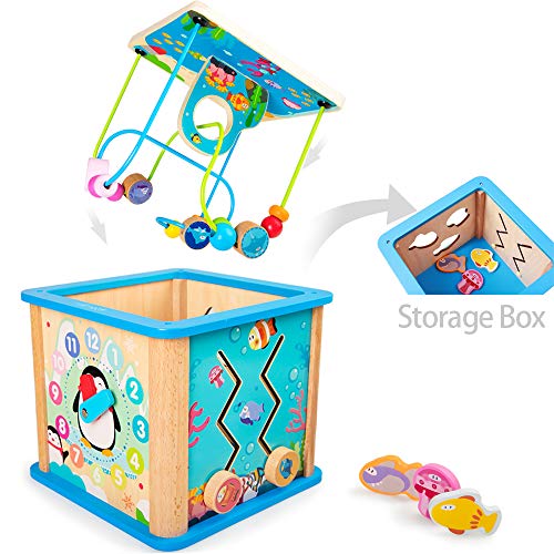 rolimate Colorful Preschool Early Development Wooden Educational Game Toy Gift Box - Activity Centers - Best Birthday Pre-Kindergarten Gift Toy for Age 18 Month and Up Kids Toddlers Baby (2.0)