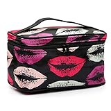 Julyshop Handle Multi-color Kiss Large Cosmetic Bag Travel Makeup Organizer Case Holder