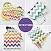 Reusable Snack Bags, Reusable Sandwich Bags-Pack of 3, FDA Passed Food Safe Fabric Snack Bags for Kids, Better Alternative to Single-Use Plastic Bags, Save Money & Protect Environment - Colorful Wave