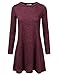 JJ Perfection Women's Loose Fit Long Sleeve Swing Tunic Dress