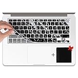 Keyboard Cover for Macbook Air 13, Macbook Pro 13” 15”(2012-2015 model) , iMac Wireless Keyboard (Marble Black)