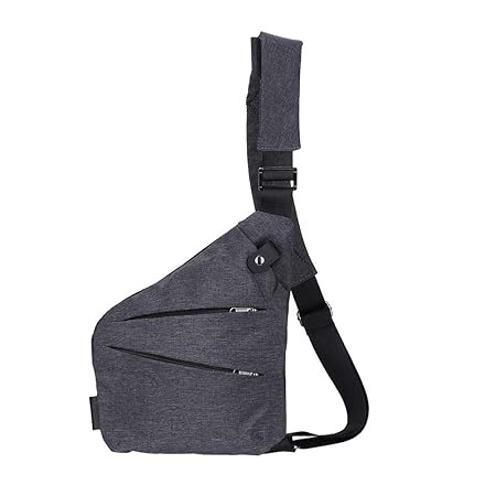 MKchung Anti-Theft Mens Messenger Bag Hidden Chest Motorcycle Bag(Right Shoulder)