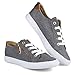 Twisted Women's KIX Canvas Sneakers with Decorative Zippers,Charcoal, Size 6