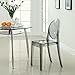 Modway Casper Modern Acrylic Stacking Kitchen and Dining Room Chair in Smoke - Fully Assembled