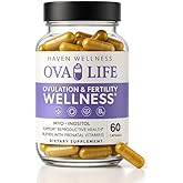 Ovalife Fertility Supplements for Women - Hormone Balance & Ovarian Support -60 Capsules - Conception Vitamins with Folate - Pregnancy & Ovulation Support -22 Key Nutrients for Her Egg Quality