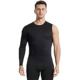 New Compression Shirts for Men 1/2 Single Arm Long Sleeve Athletic Base Layer Undershirt Gear T Shirt for Workout Basketball