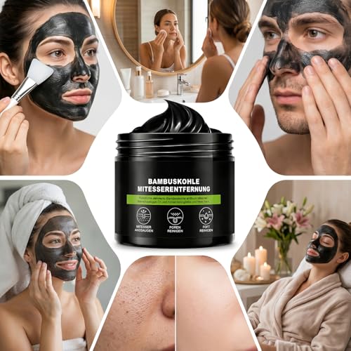 120ml Blackhead Removal Mask, Peel Off Mask, Exfoliating Mask, Deep Cleansing Pores Blackheads, Dirt, Acne and Reduce Pores Includes Brush