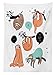 Animal Decor Tablecloth by Ambesonne, Cartoon Illustration Tribe of Sloths Smiles Sleeping Lazy does Yoga with Quote, Dining Room Kitchen Rectangular Table Cover, 52 X 70 Inches, Multicolor
