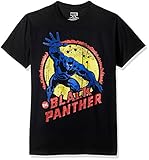 Marvel Men's Black Panther Short Sleeve T-Shirt, Black, Large
