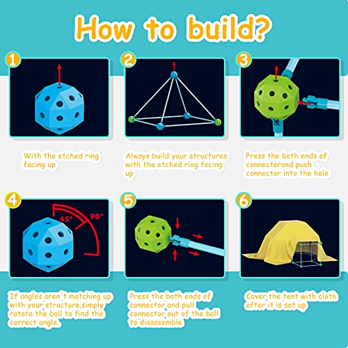 Glow In Indoor Den Building Kit 9IUoom Fort Building Kit For Kids