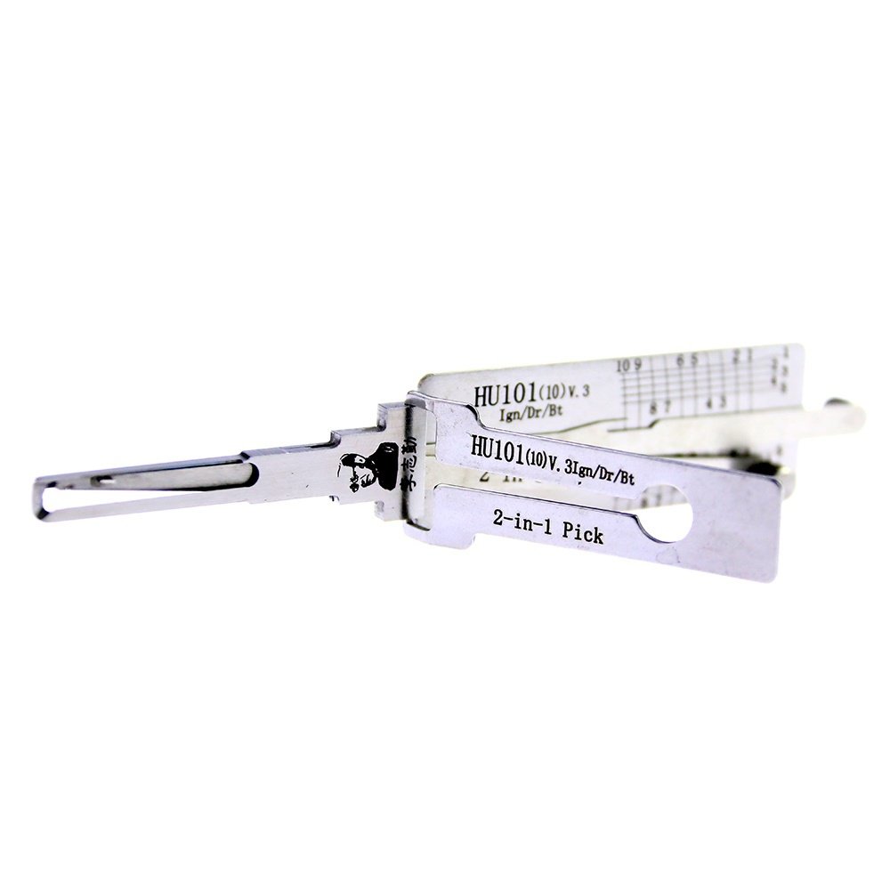 Loboo Idea LISHI HU101(10) V.3 2-in-1 Auto Pick and Decoder Locksmith Tools Door Lock Opener Lock Pick Set for Ford,Jaguar,Volvo,Chery