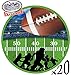 Deluxe Football Theme Party Supplies Set for 20 People, Includes 20 Large Plates, 20 Small Plates, 20 Napkins, 20 Cups & 2 Table Covers - Perfect for Gameday or Birthday (82 Pieces Total)