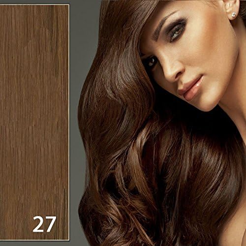 Athenia® 22'' inch Clip in Deluxe Futura Bodywave Hair Extensions - Wavy Curl - Six Piece Full Head set - ** 150 GRAMS of hair ** - Heat Style up to a Massive 200 Degrees - Superior Salon Quality - Natural Look & Feel - Colour #27 Light Ginger