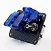 12V Toggle Switch Racing Ignition Engine Relays Switches Carbon Fiber Surface Panel Car with LED Indicator,Blue
