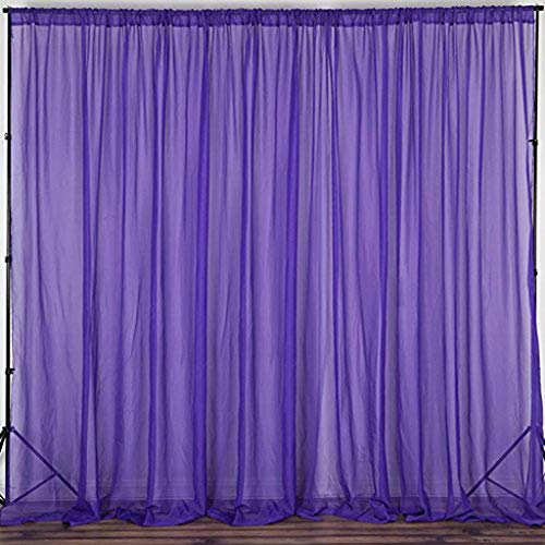 Ak Trading Co 120 Wide 10ft Wide Sheer Voile Drape Panels For