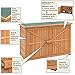 Goplus Wooden Garden Shed Outdoor Storage Cabinet Fir Wood Double Door Yard Locker (Natural)
