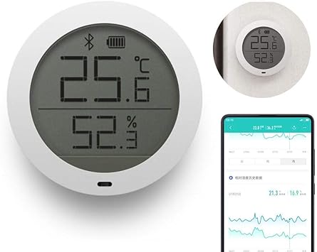 Aolvo Thermometre D Interieur Hygrometre Numerique Controle D Appli Sans Fil Bluetooth Metre De Moniteur D Humidite De Temperature Precis Pour La Maison Interieur Et Exterieur Amazon Fr High Tech