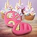 Dmaxia Unicorn Candy Molds,DIY Silicone Fondant Cake Cupcake Decoration Moluds for Birthday Party Handmade Unicorn Horn Ears and Eyelash Baking Set of 2