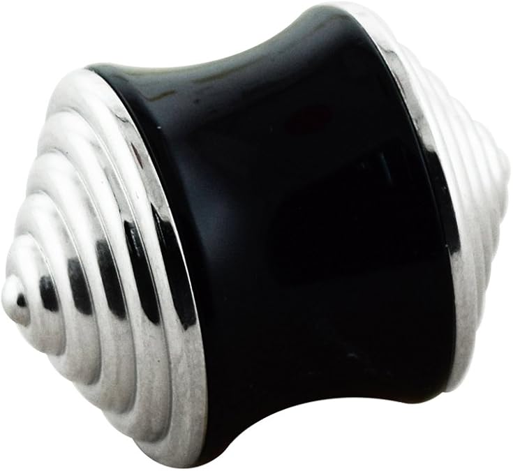 Tunnel Per Orecchio In Acrilico Nero - Dilatatore Per Piercing, Misura 3mm, Senza Gemme, Leggero E Sicuro - Foto 2