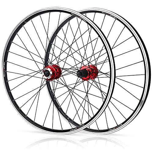 HOMFLOW Mountain Bike Wheelset 26 Inch V/Disc Brake Dual Purpose