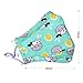 3-Pack PM 2.5 Children Cartoon Face Mouth Mask Muffle with Fliter Respirator Comfy Reuseable Dustproof Antibacterial Mouth Cover Warm Windproof Face Protective Guaze Mask