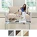 MIGHTY MONKEY Patented Sofa Slipcover, Reversible Tear Resistant Soft Quilted Microfiber, 54” Seat Width, Durable Furniture Stain Protector with Straps, Washable Couch Cover for Dogs, Beige Latte