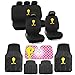 BDK Tweety Seat Cover, Rubber Floor Mat and Sun Shade - Warner Brothers 14 Piece Full Interior Protection Auto Accessories