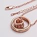 Round Shape Charm Necklace Antiallergic 18K Bohemian Gold Jewelry Three Colors
