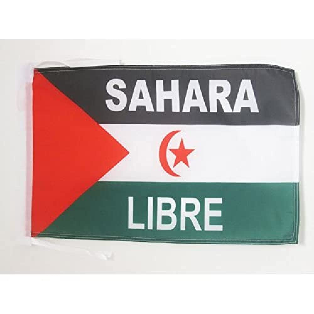 AZ FLAG - Free Sahrawi Arab Democratic Republic Flag - 18'' x 12'' - 100% Polyester Libre Polisario Front Small Banner with Two Cords - Fade Resistant - Vivid Colors - 18x12 in - 45x30 Cm — image 1