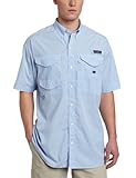 Columbia Men's Super Bonehead Classic Short Sleeve Shirt, X-Large, White Cap/Gingham