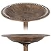 ZENY Outdoor Garden Bird Bath 28Inch Weather Resistant Polyresin Birdbath, Bronze