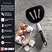 DI ORO Pancake Spatula - Silicone Pancake Turner 600°F Heat-Resistant Nonstick Cookware Safe - BPA Free Extra Wide Spatula Flipper for Eggs & Omelets - Slotted Kitchen Turner for Cooking (Black)
