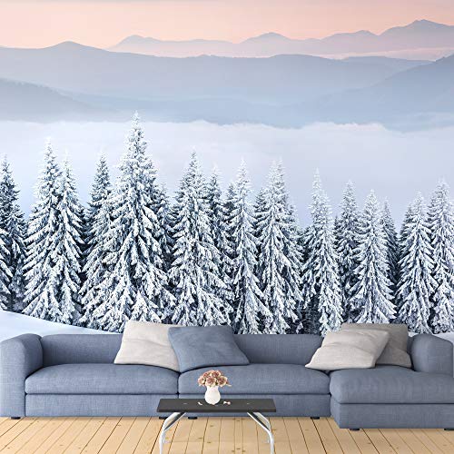 signwin Wall Mural Beautiful Winter Landscape Removable Self-Adhesive Wallpaper Wall Decoration for Bedroom Living Room - 66x96 inches