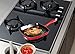 Unicook Cast Iron Grill Pan, 9.25 Inch Square Enameled Skillet, Heavy Duty Nonstick Frying Pan with Pour Spouts, Perfect for Steak, Bacon, Fish, Vegetables, Panini’s and More, Red