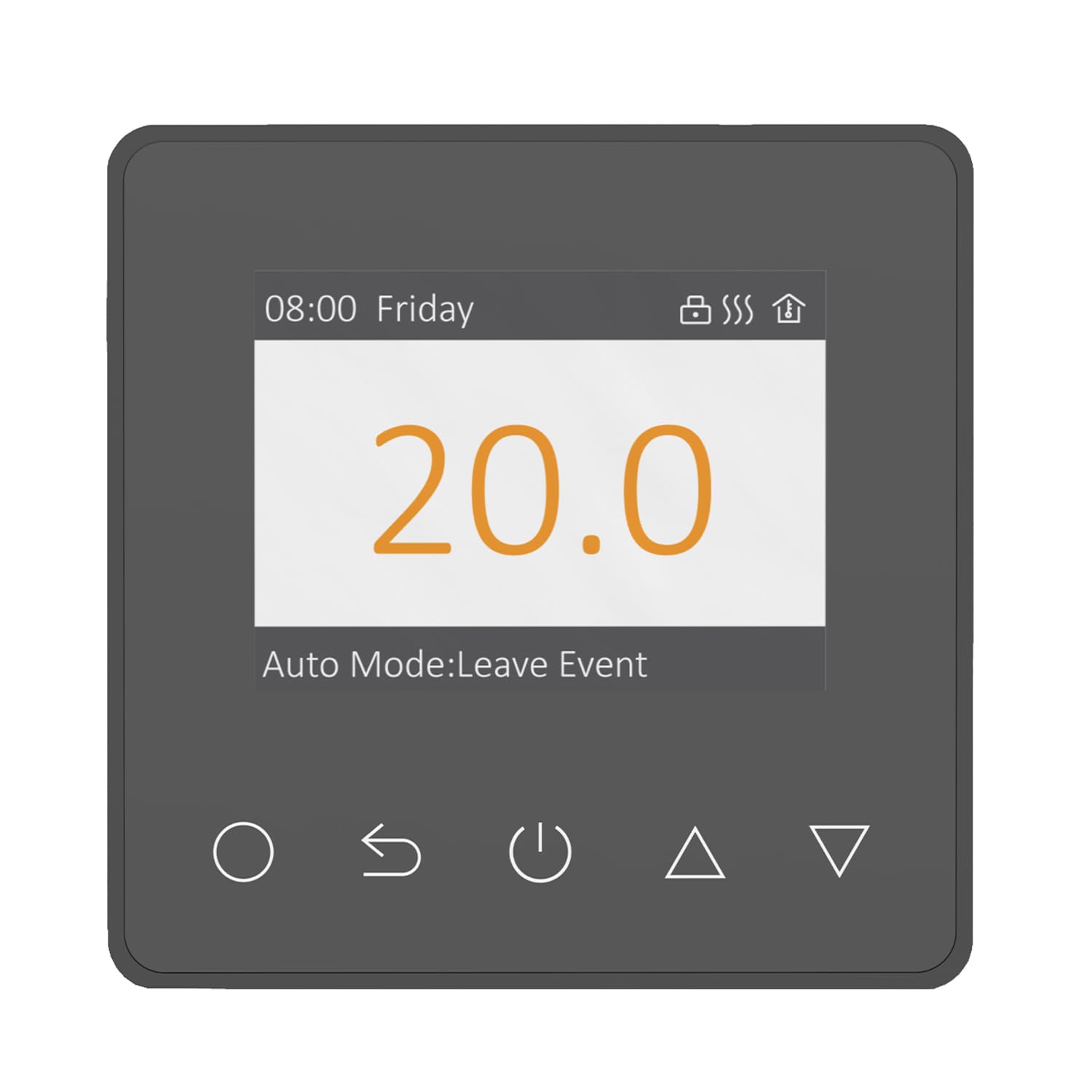 Digital Proframmable Thermostat for Electric Floor Heating Underfloor Heating Thermostat Smart Temperature Controller Black without WIFI