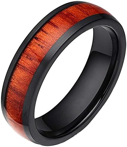Mens 8 MM Golden Tungsten Carbide Ring