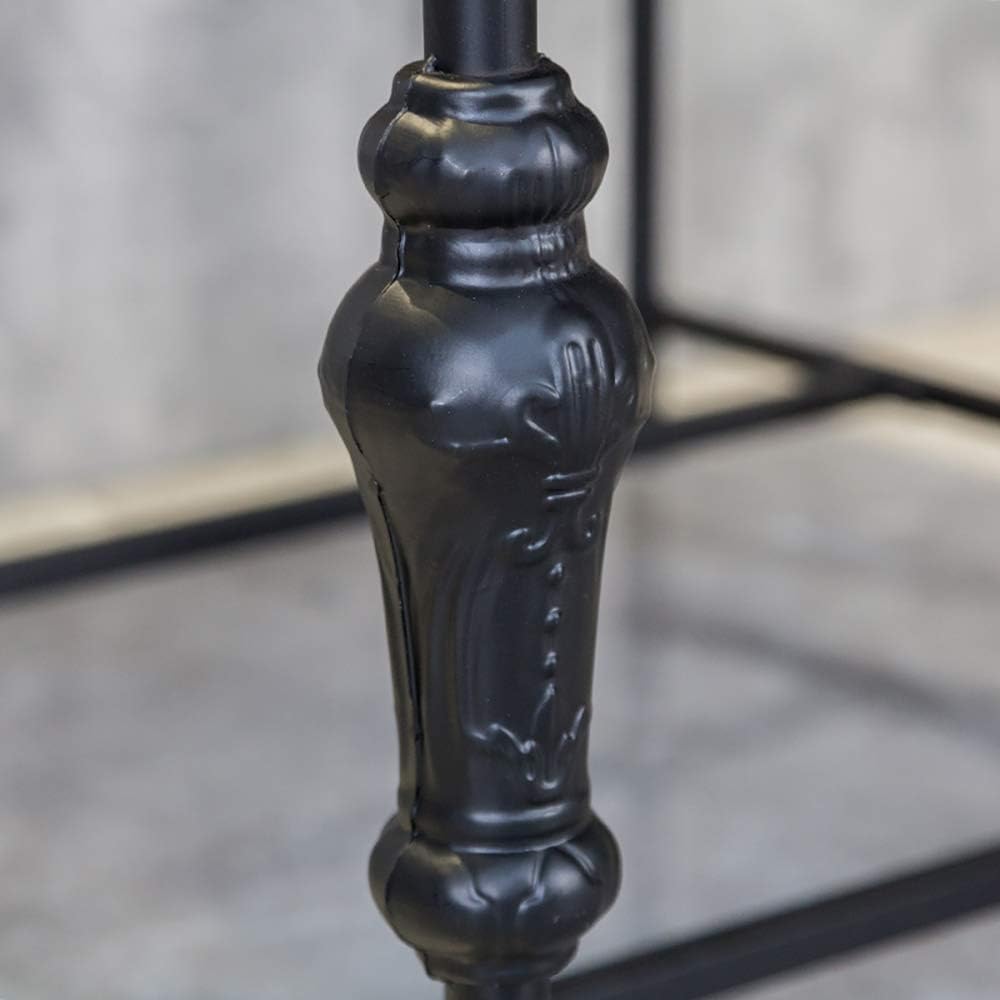 Industrial Retro Shoe Display Stand, Floor Shoes Storage Table, Garment/Bag/Shoe Display Shelf, Set of 2 Shoe Shelves for Retail Stores, Iron and Wood: Home Improvement