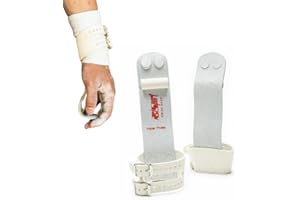 Reisport Men's Ring Gymnastics Grips - Durable Leather Hand Grips for Gymnastics Rings Men & Boys - Gymnastics Equipment & Accessories for Advanced Gymnasts