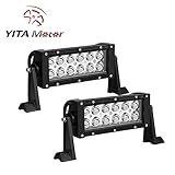 YITAMOTOR 2 PCS 36W 7 Inch Cool White Spot LED Work Light Off Road LED Driving Lights with Mounting Bracket for Jeep Off-road SUV Truck Car ATVs 4x4 4WD Boat