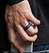 Saco Band Silicone Wedding Rings - Middle Line & Plain (Middle Line Blue Red Gray, Solid Black, Camo, 10.5-11 (20.6mm))