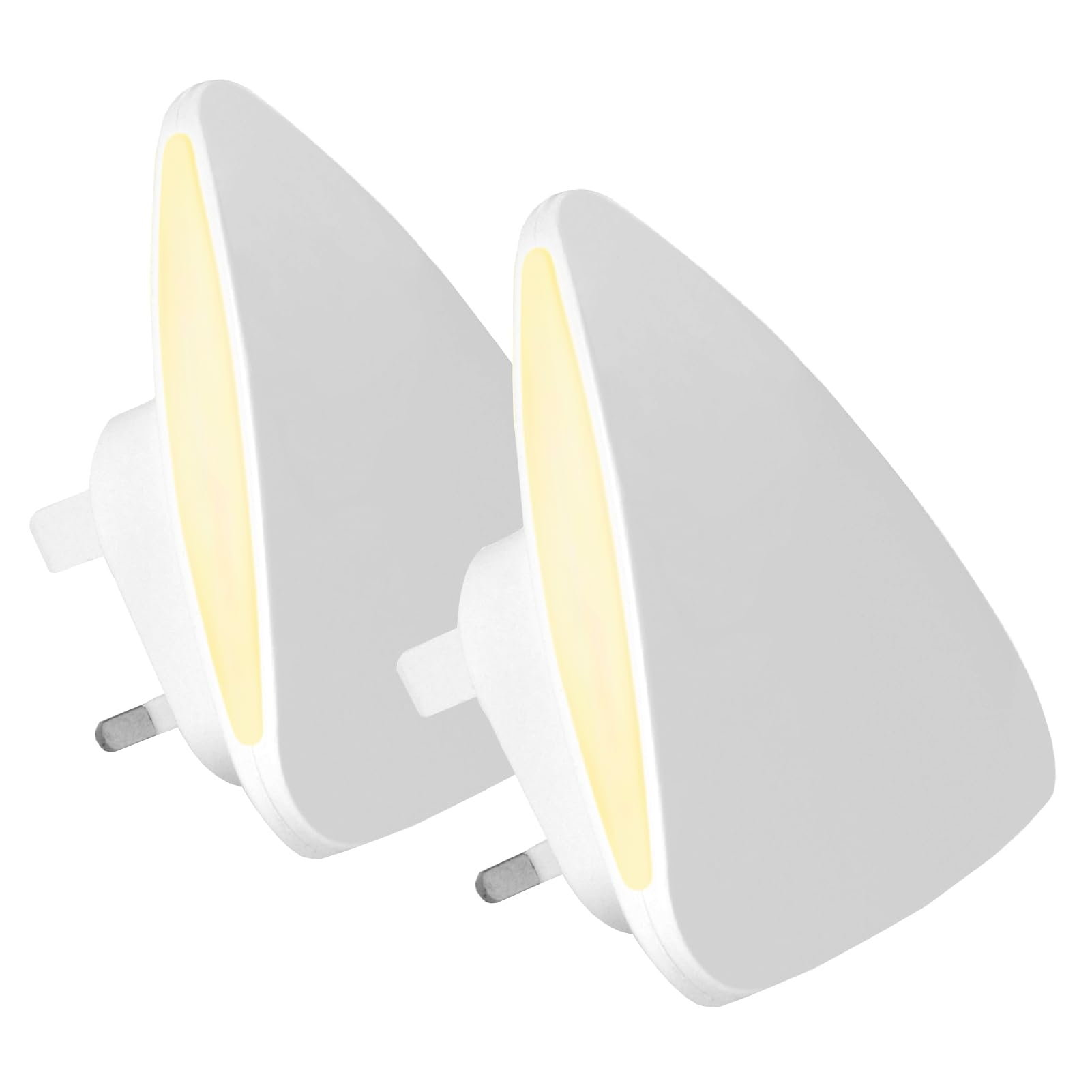 AUROLITE Pack of 2 LED Plug-and-Play Night Lights, Energy Saving (0.3) Watts, Automatic Sensor, Warm White (3000K), Ideal for Bedroom, Living Room, Kitchen, Hallway, B&B