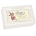 Cottage Garden Baptism of a Sweet Girl Matte Ivory Rose Petite Music Box Plays Jesus Loves Me