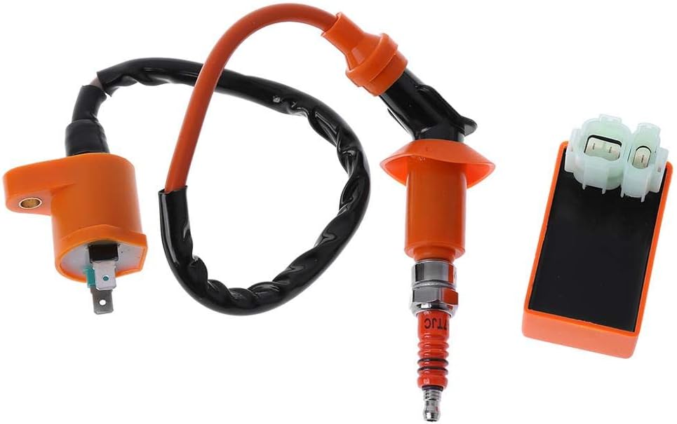 1Set New Racing Performance Cdi+ Ignition Coil + Spark Plug Fit Gy6 150Cc 125Cc 50Cc