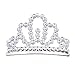 18 Inch Doll Clothes (Silver Sequins Evening Dress with Glittery Silver Bow Flat and Embellished Crown) Fits 18