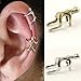 HuntGold 1X Unisex Earring Climbing Man Type No Piercing Cartilage Clip Ear Cuff(Silver)